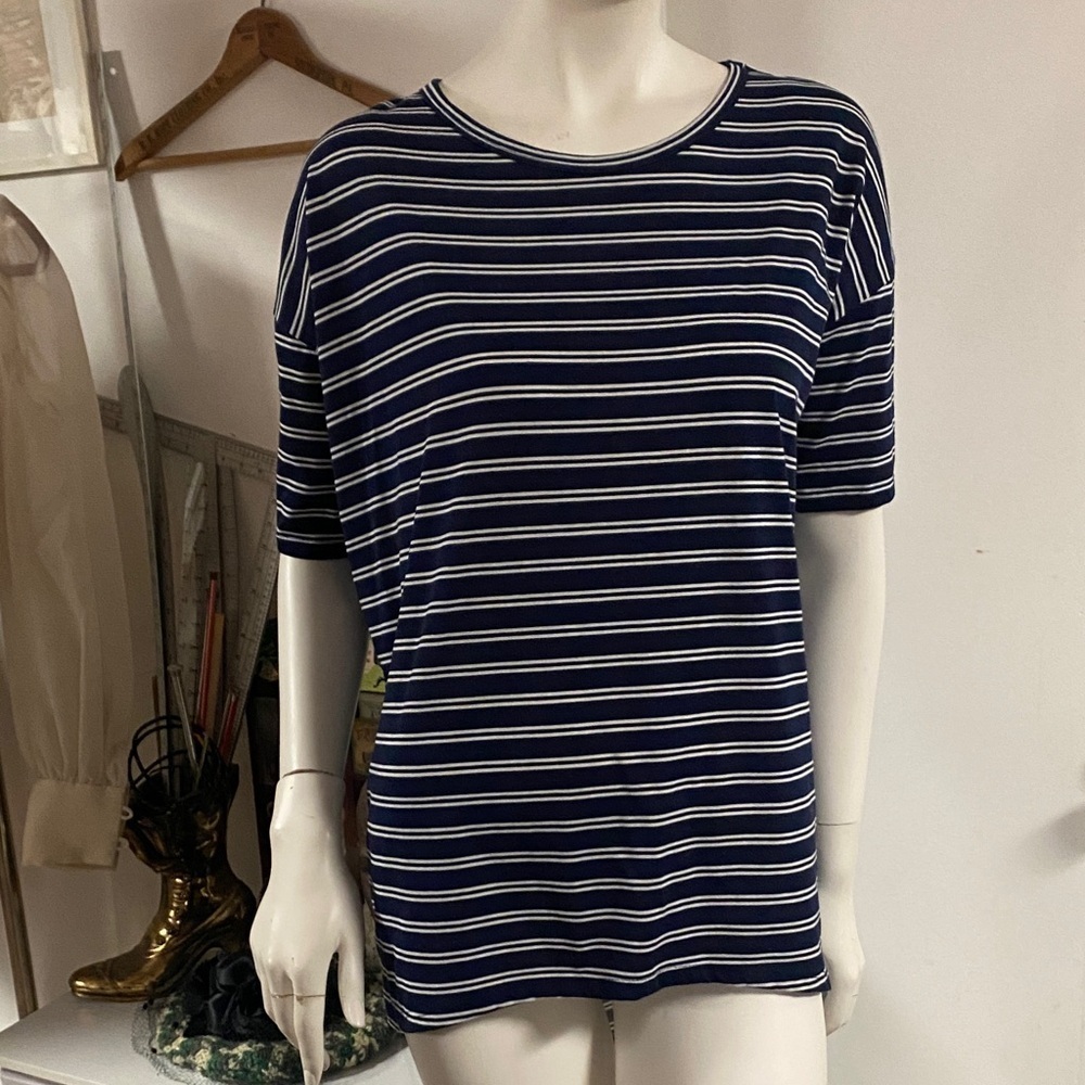 LulaRoe Navy Striped Women's Top